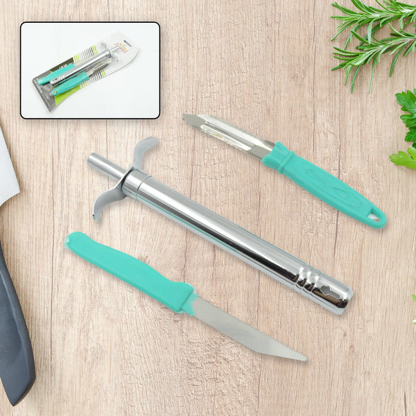 Kitchen combo set with lighter, knife, and peeler