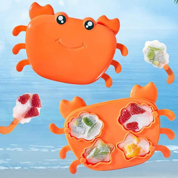 Crab Ice Mold Household Ice Cream Mold Popsicle Mold Silicone Ice Cream Popsicle Children's Ice Box Popsicle Box (1 Pc)