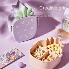 Kids Lunch Box Cute Pineapple Shaped Bento Box with Fork Spoon Snack Container Microwave Portable Office Lunch Box (1 Pc / With Spoon & Fork)