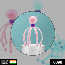 Stress relief scalp massager in an octopus design, highlighting its therapeutic benefits