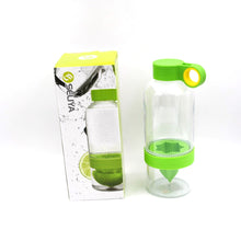 Fruit infuser bottle for refreshing juice.