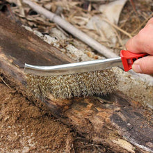 Wire brush for metal cleaning and rust removal