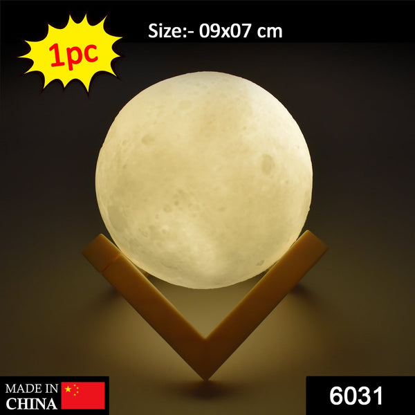 3D moon lamp with realistic texture and brightness adjustment