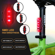 Red LED front light for bikes, designed to be waterproof.