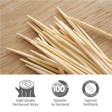 Pack of wooden toothpicks with storage box