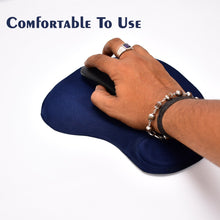 Ergonomic mouse pad with wrist rest, from above