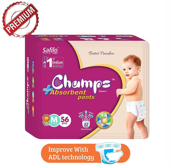 Premium Champs High Absorbent Pant Style Diaper Small, Medium and Large Size Diaper