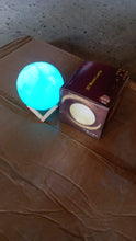 Moon Night Lamp Blue Color with Plastic Stand (15 x12 Cm / 1 Pc)